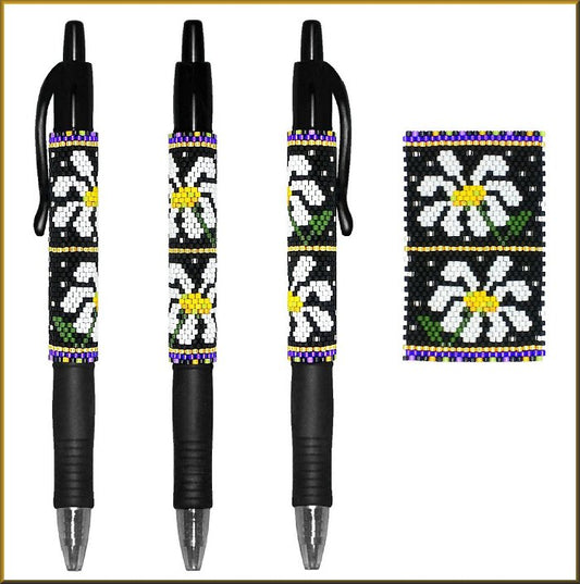 Midnight Daisies Pen Wrap Pattern - PDF