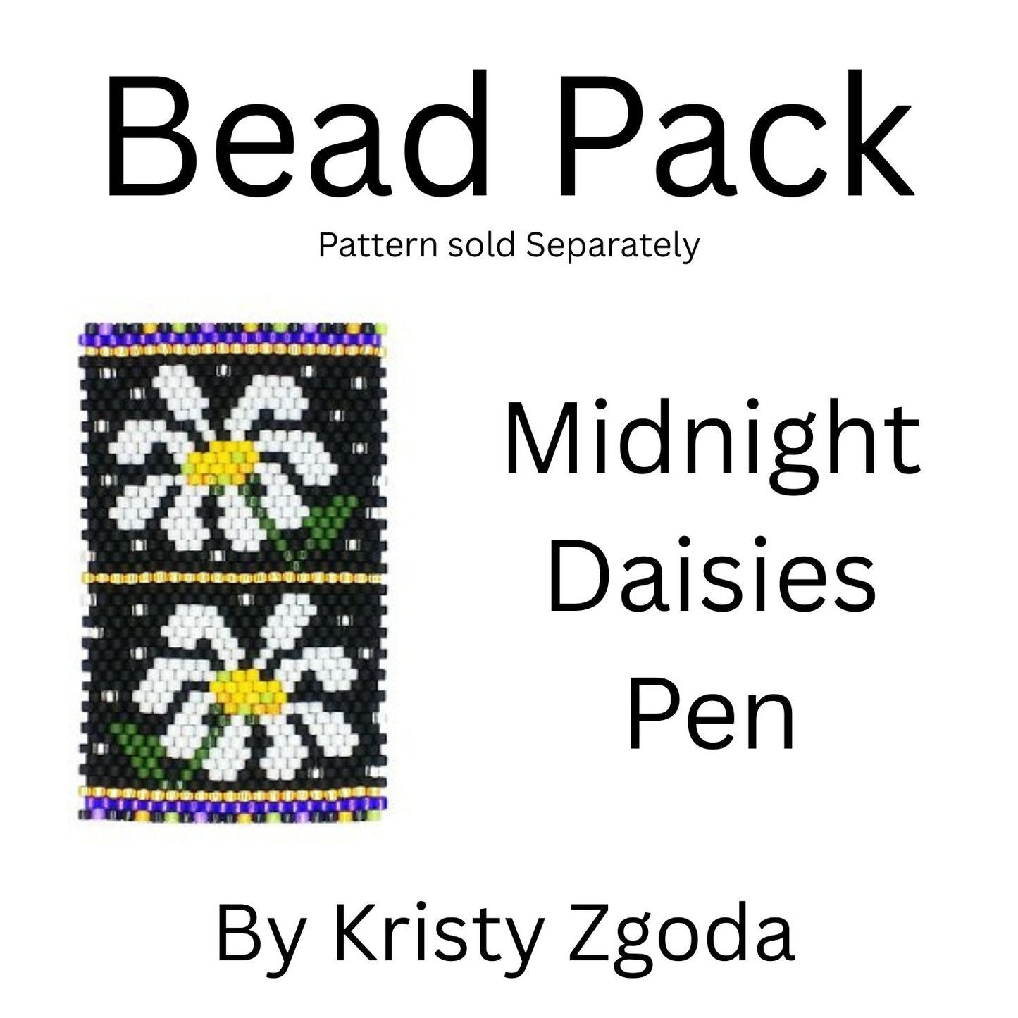 Midnight Daisies Pen Bead Pack
