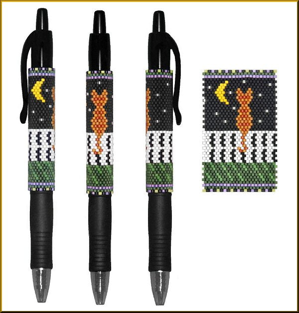 Midnight Kitty Pen Wrap Pattern - PDF