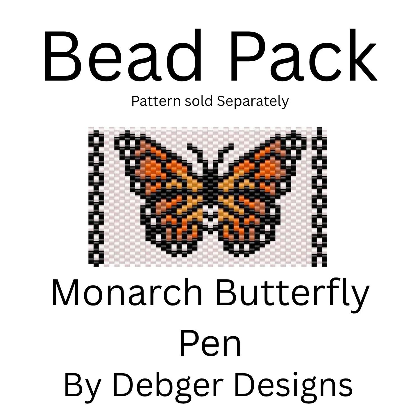 Monarch Butterfly Pen Bead Pack