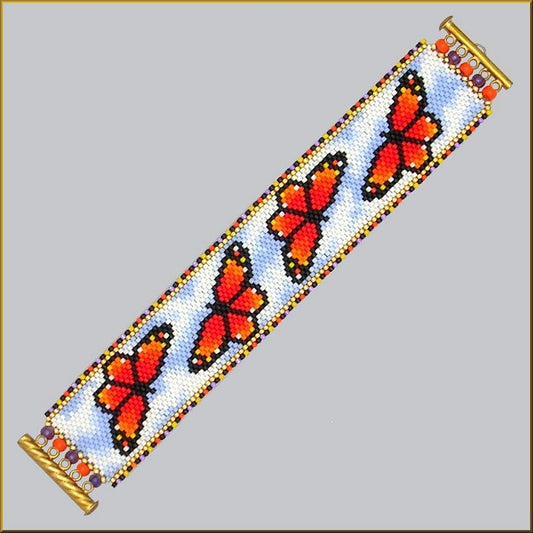 Monarch Sky Bracelet Pattern - PDF