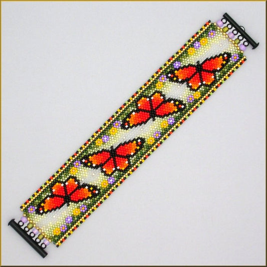 Monarch Spring Bracelet Pattern - PDF