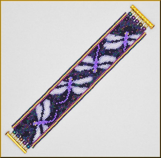 Moonlit Dragonflies Bracelet Pattern - PDF