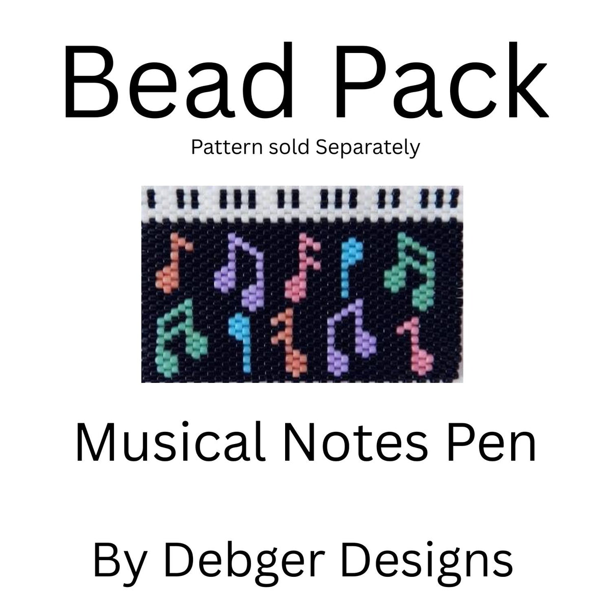 Musical Notes Pen Bead Pack