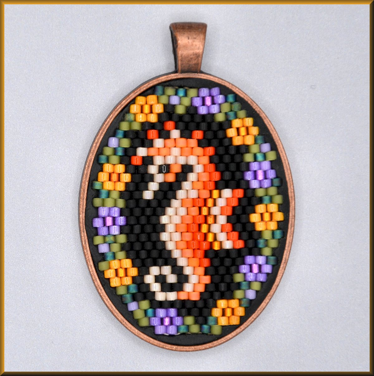 Orange Seahorse Oval Pattern - PDF