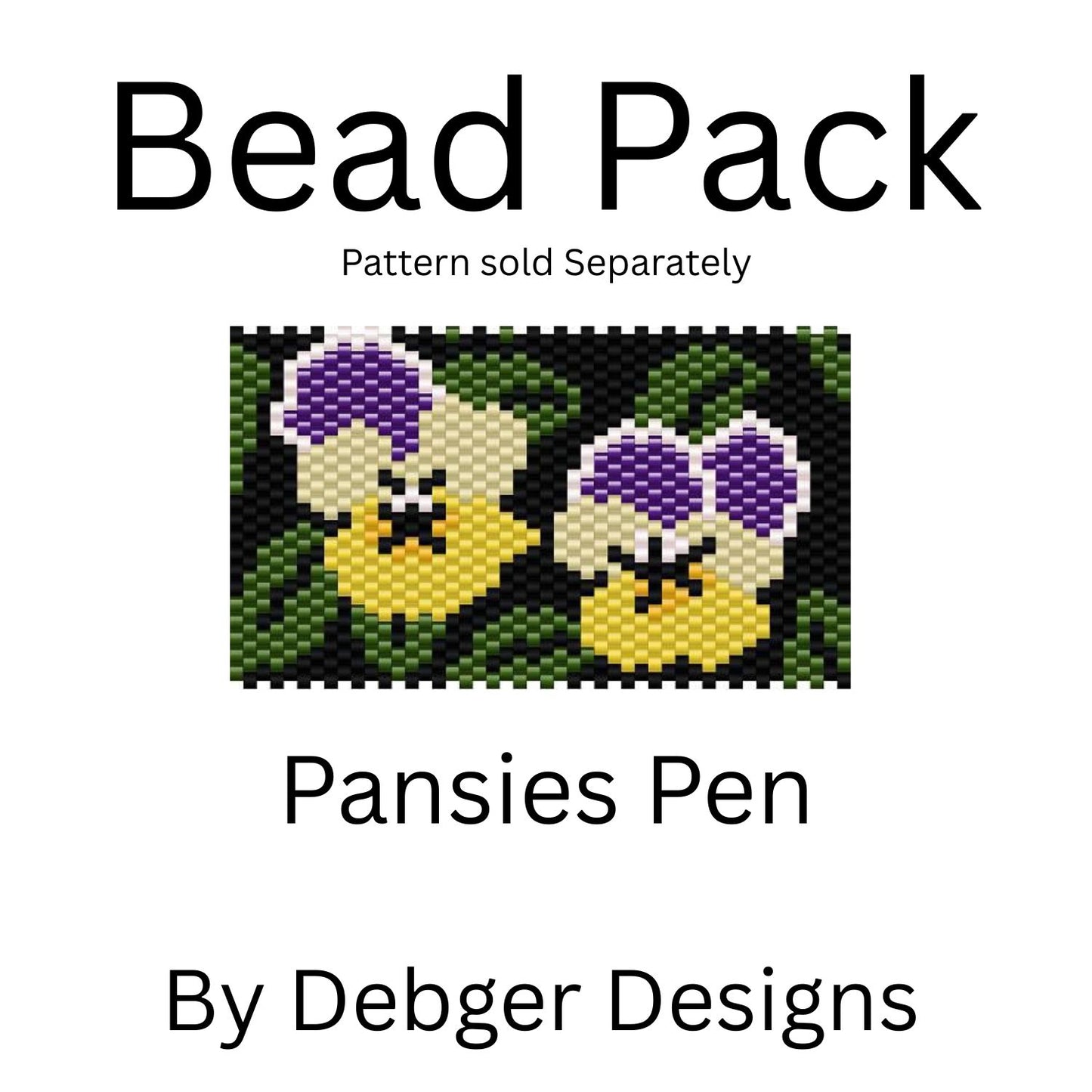Pansies Pen Bead Pack
