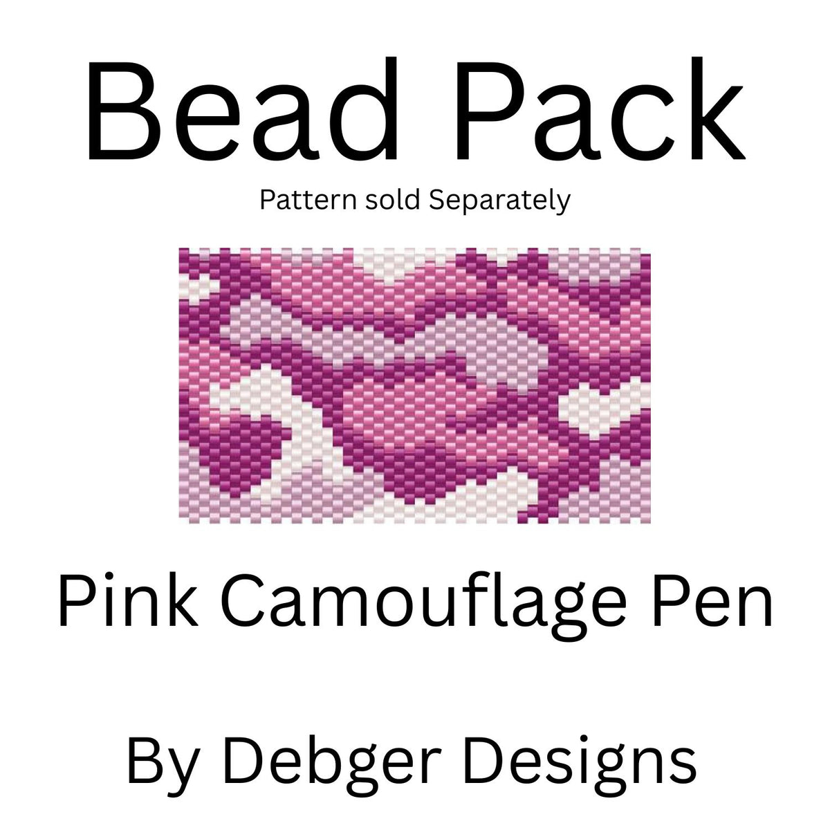 Pink Camouflage Pen Bead Pack