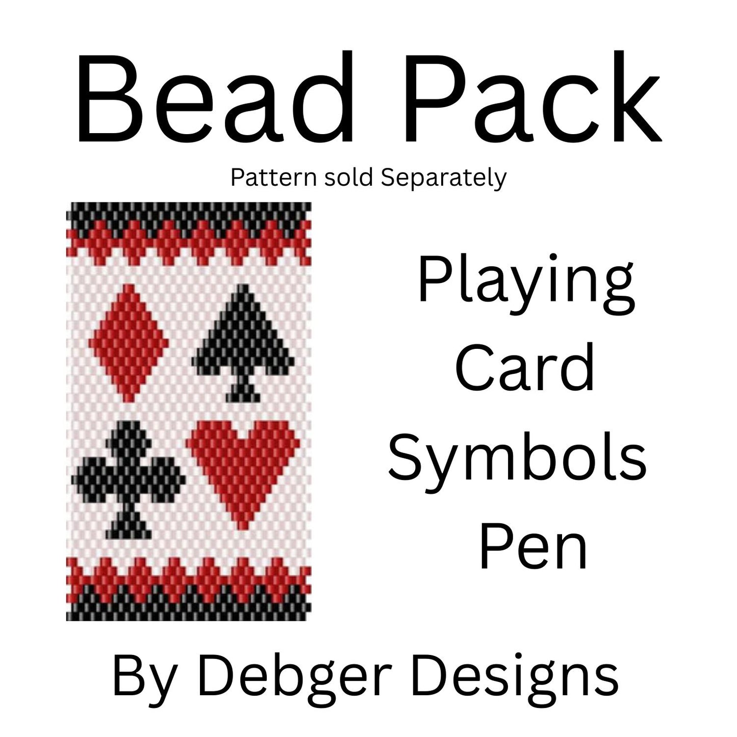Playing Card Symbols Pen Bead Pack