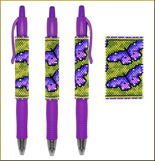 Purple Butterflies Pen Wrap Pattern - PDF
