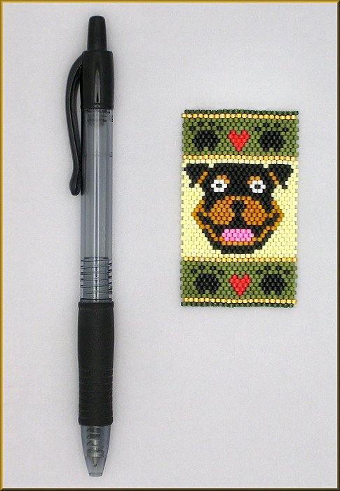 Rottie Smile Pen Wrap Pattern - PDF