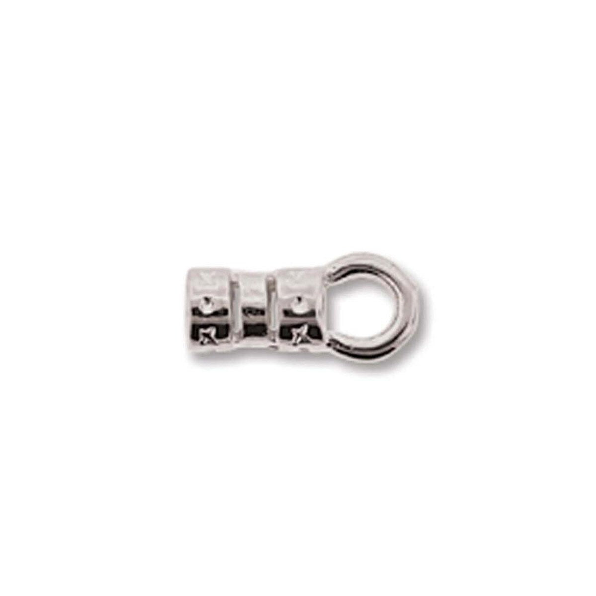 Crimp with Loop Silver - qty 6