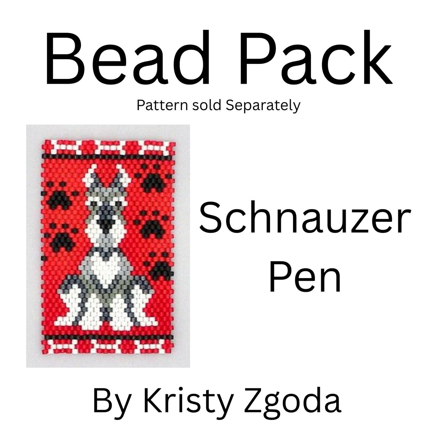 Schnauzer Pen Bead Pack