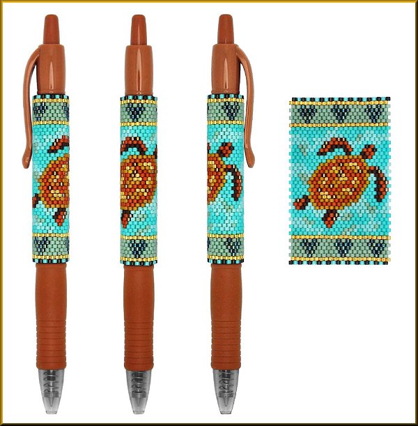 Sea Turtle Pen Wrap Pattern - PDF