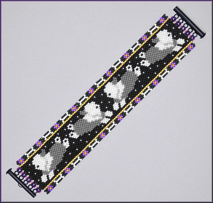 Sheepdog Bones and Posies Bracelet Pattern - PDF