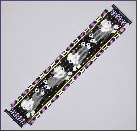 Sheepdog Bones and Posies Bracelet Pattern - PDF