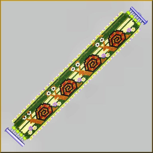 Slime Time Snail Bracelet Pattern - PDF