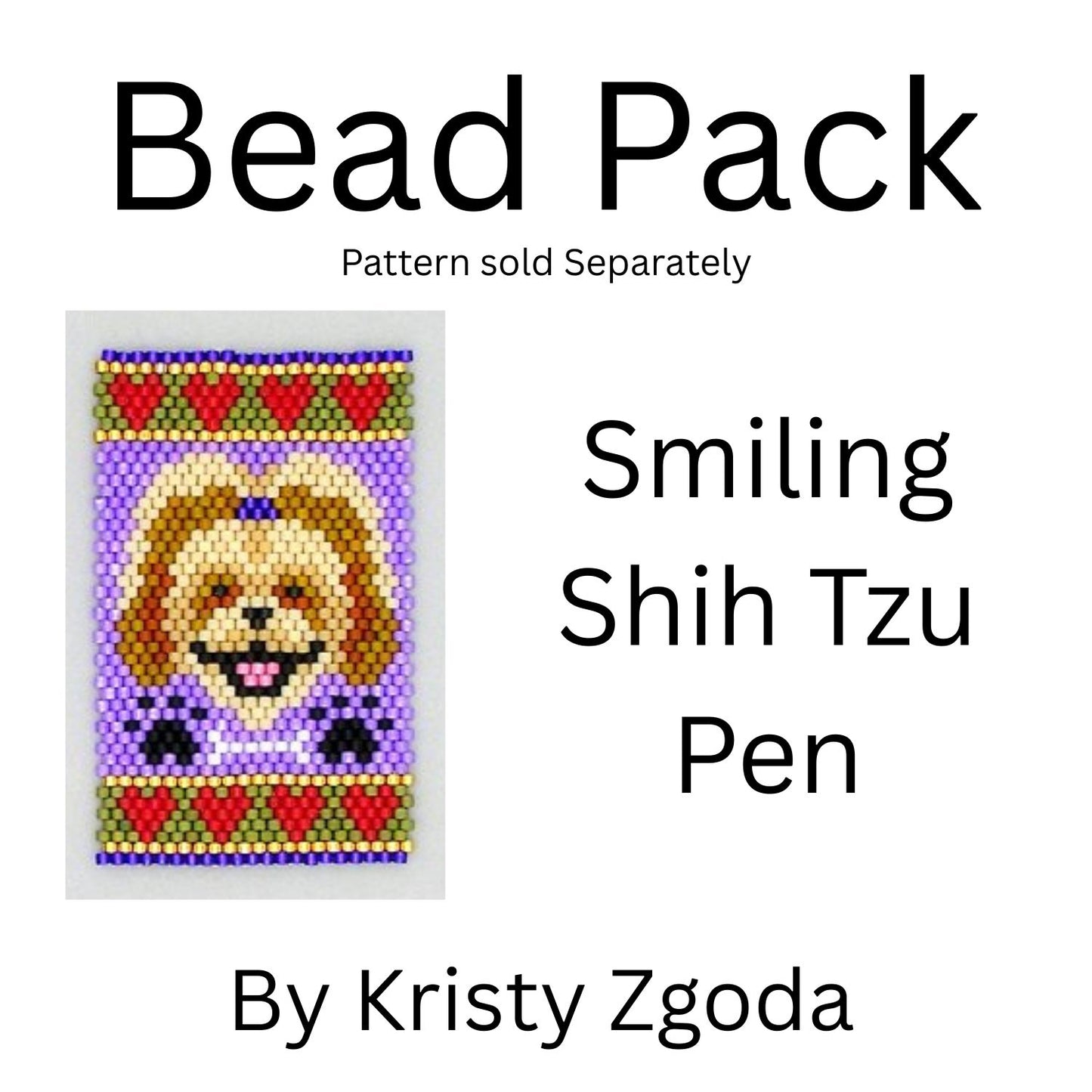 Smiling Shih Tzu Pen Bead Pack