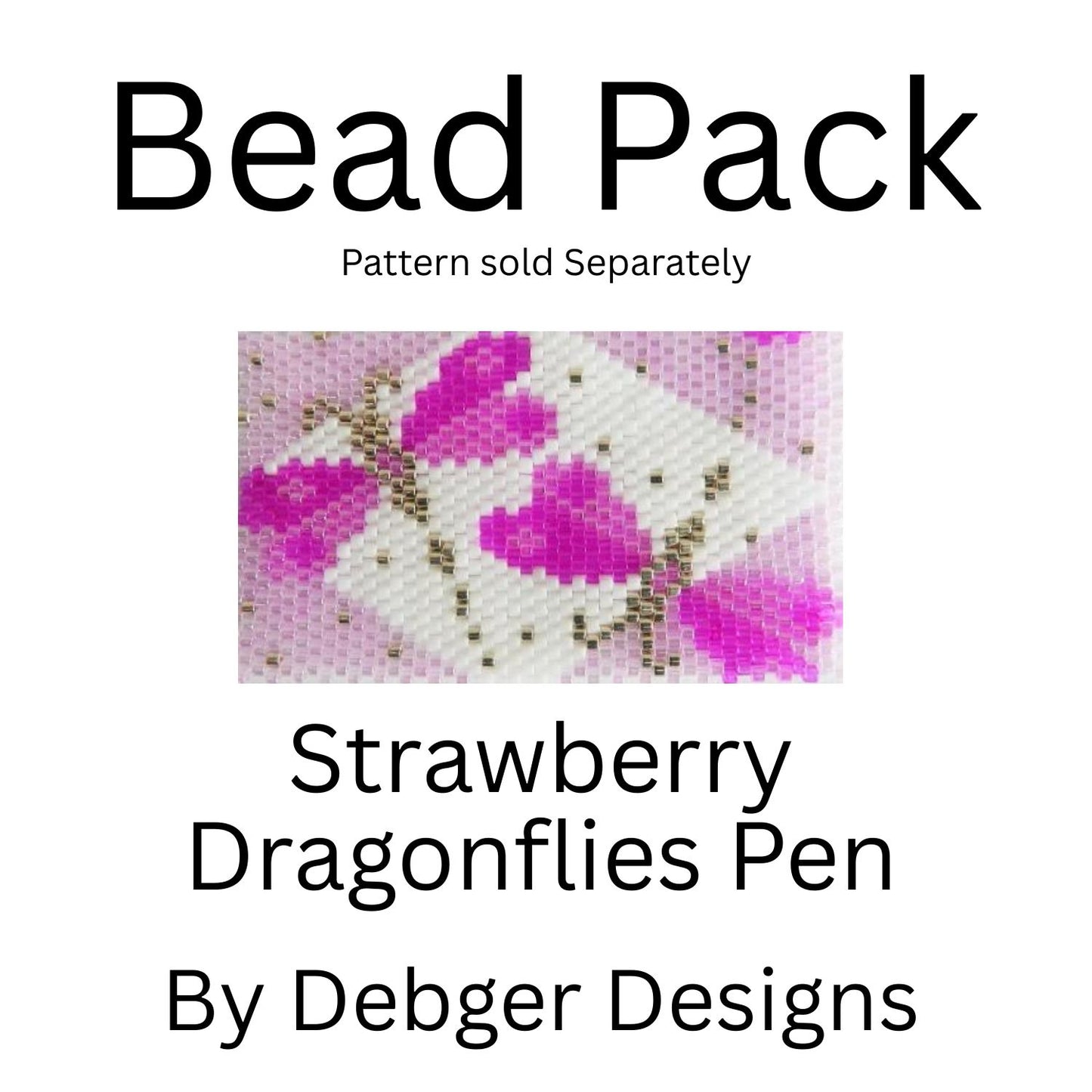 Strawberry Dragonflies Pen Bead Pack
