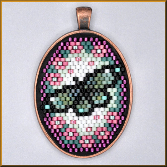 Teal Butterfly Oval Pattern - PDF