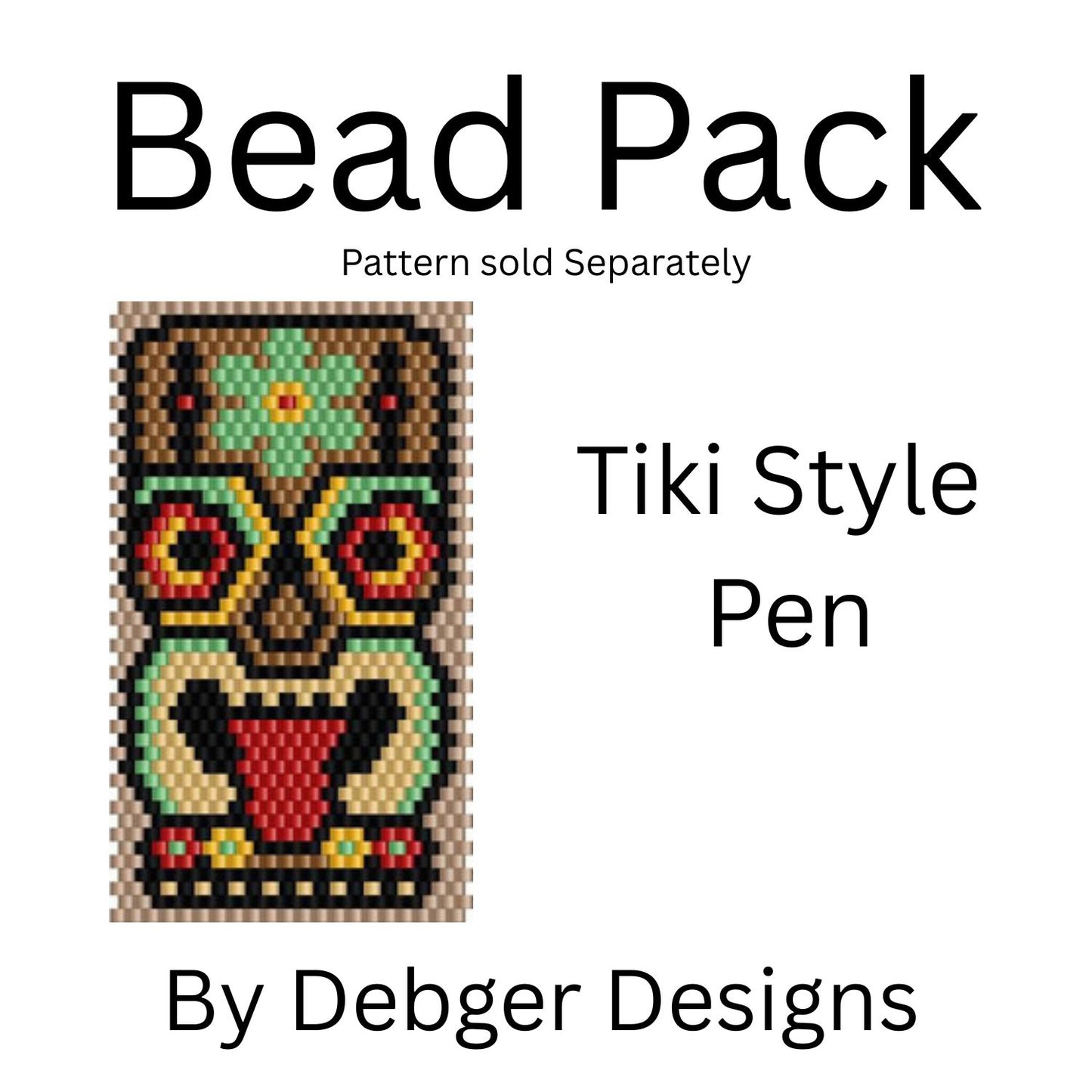 Tiki Style Pen Bead Pack