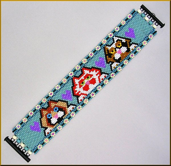 Triple Kitty Delight Bracelet Pattern - PDF