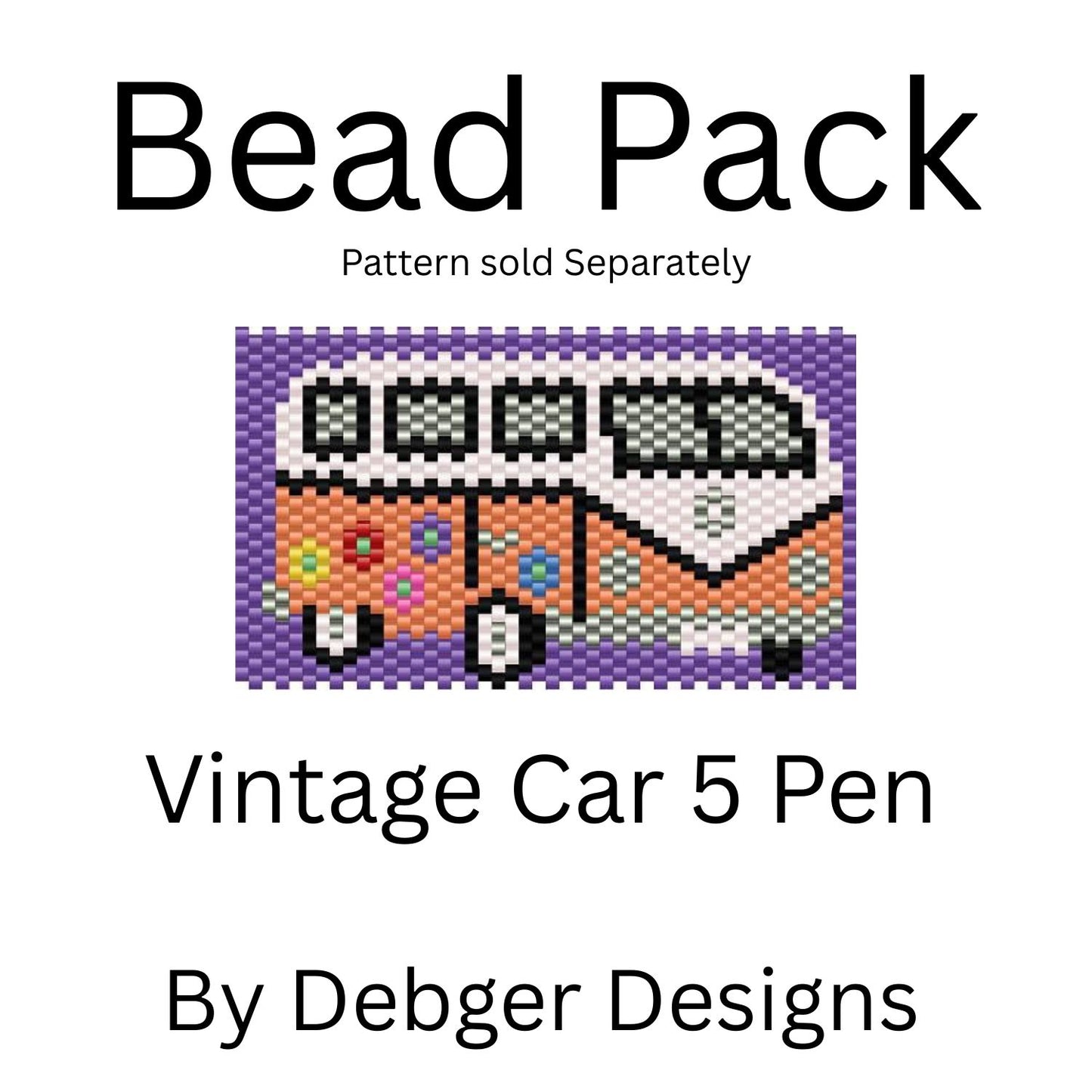 Vintage Car 5 Pen Bead Pack