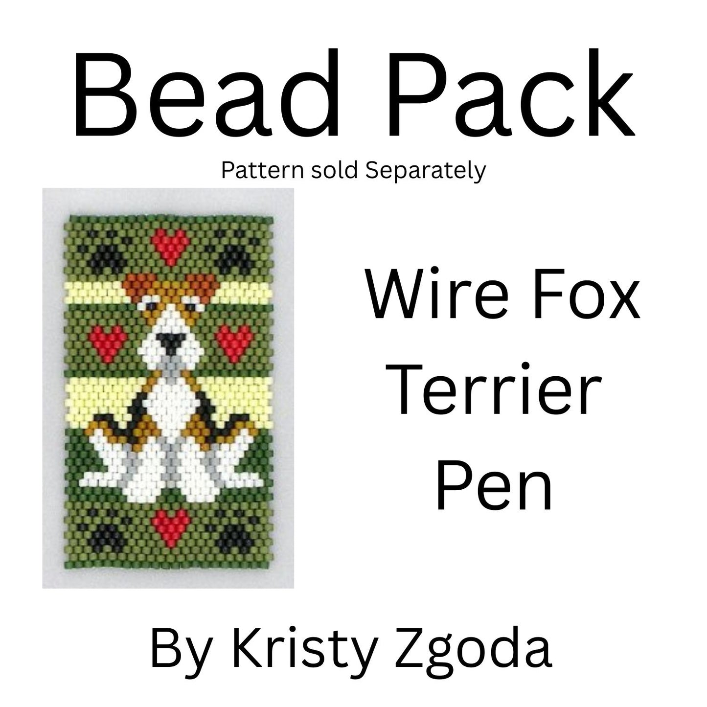 Wire Fox Terrier Pen Bead Pack