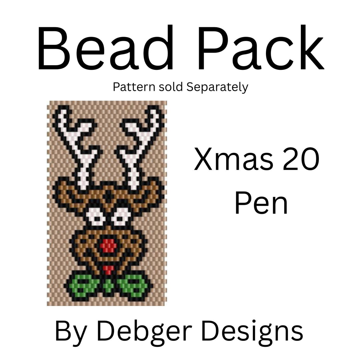 Xmas 20 Pen Bead Pack