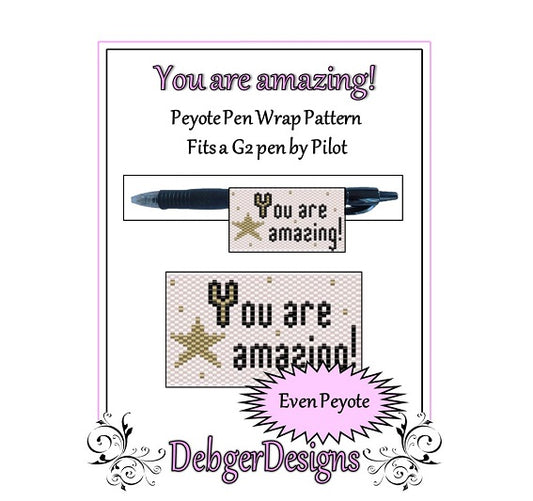 You are Amazing Pen Wrap Pattern - PDF