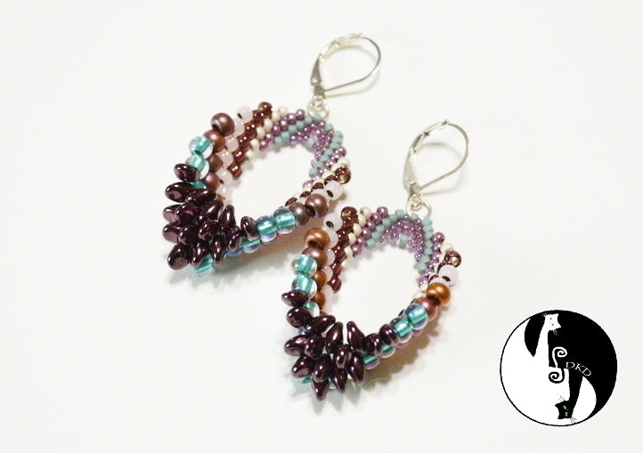 Bustle Earrings Pattern - PDF
