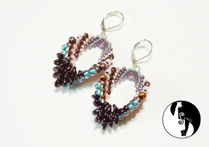 Bustle Earrings Pattern - PDF
