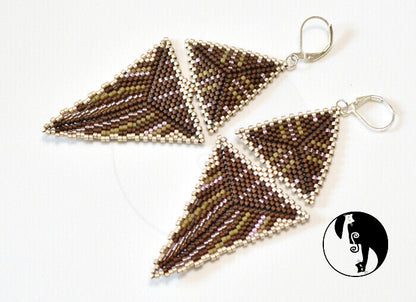 Elongated Triangle Earrings Pattern - PDF