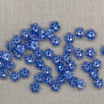 5mm Daisy Spacer- Blue Luster - qty 50