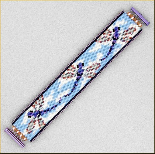 Dragonfly in the Sky Bracelet Pattern - PDF
