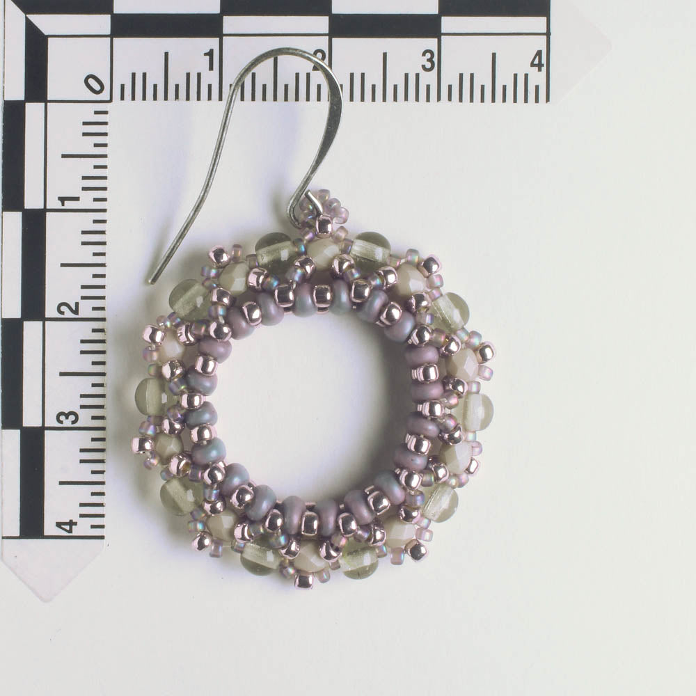 Miniduo Hoop Earrings Project Pack - Dusty Lilac