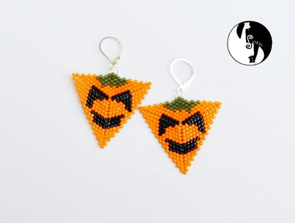 Happy Pumpkin Triangle Pattern - PDF