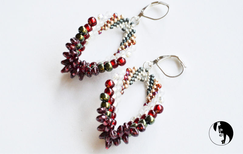 Bustle Earrings Pattern - PDF