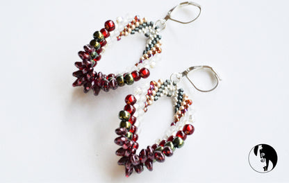 Bustle Earrings Pattern - PDF