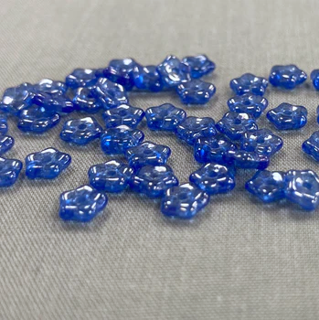 5mm Daisy Spacer- Blue Luster - qty 50