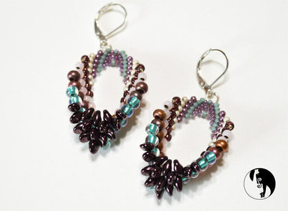 Bustle Earrings Pattern - PDF