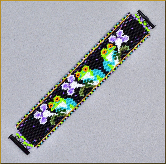 Tree Frog Midnight Serenade Bracelet Pattern - PDF