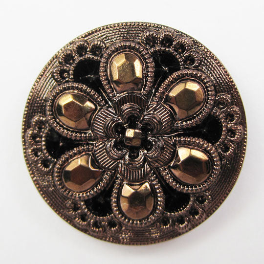 Flower Button -  Bronze