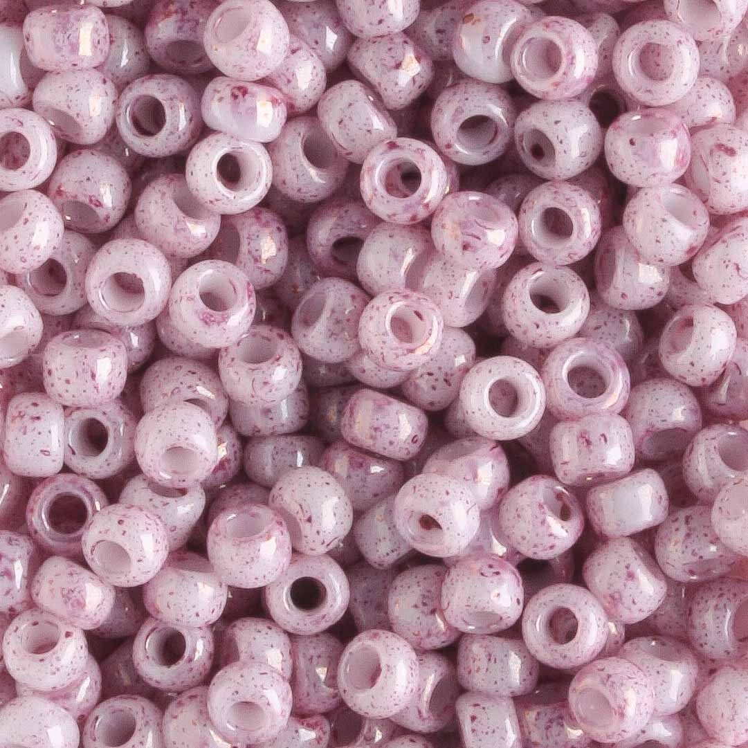 8/0 Marbled Opaque Pink/White - 10 grams