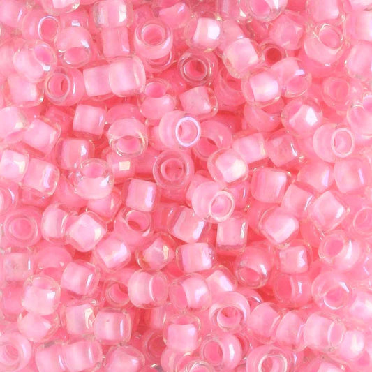 8/0 Color Lined Crystal Hot Pink - 10 grams