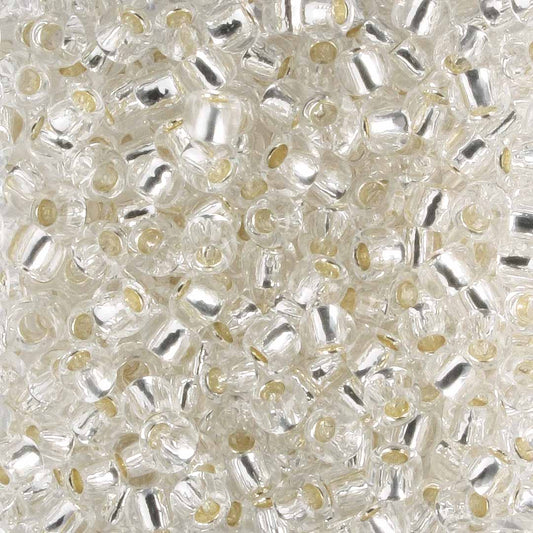 8/0 Silver Lined Crystal - 10 grams