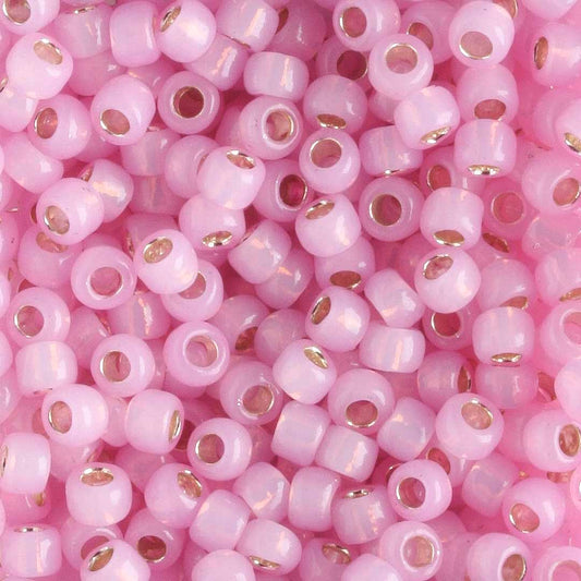 8/0 Silver Lined Milky Rosealine - 10 grams