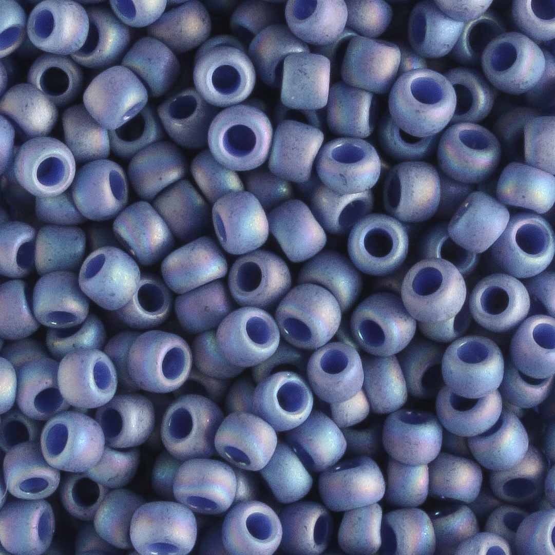 8/0 Semi Glazed Rainbow Soft Blue - 10 grams