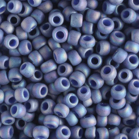 8/0 Semi Glazed Rainbow Soft Blue - 10 grams