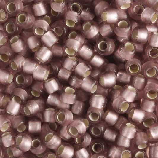 8/0 Silver Lined Frost Light Amethyst - 10 grams