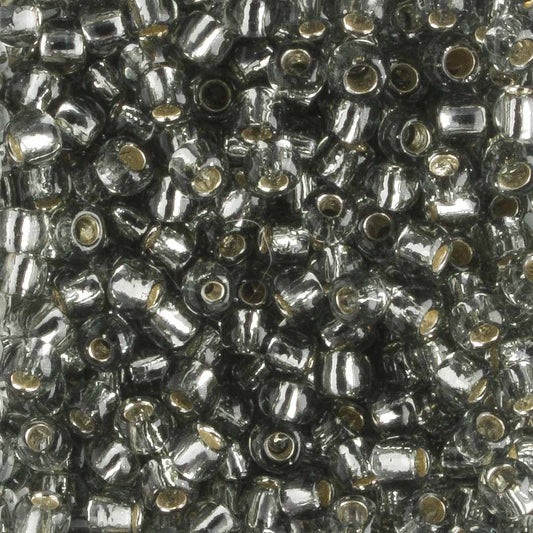 8/0 Silver Lined Black Diamond - 10 grams
